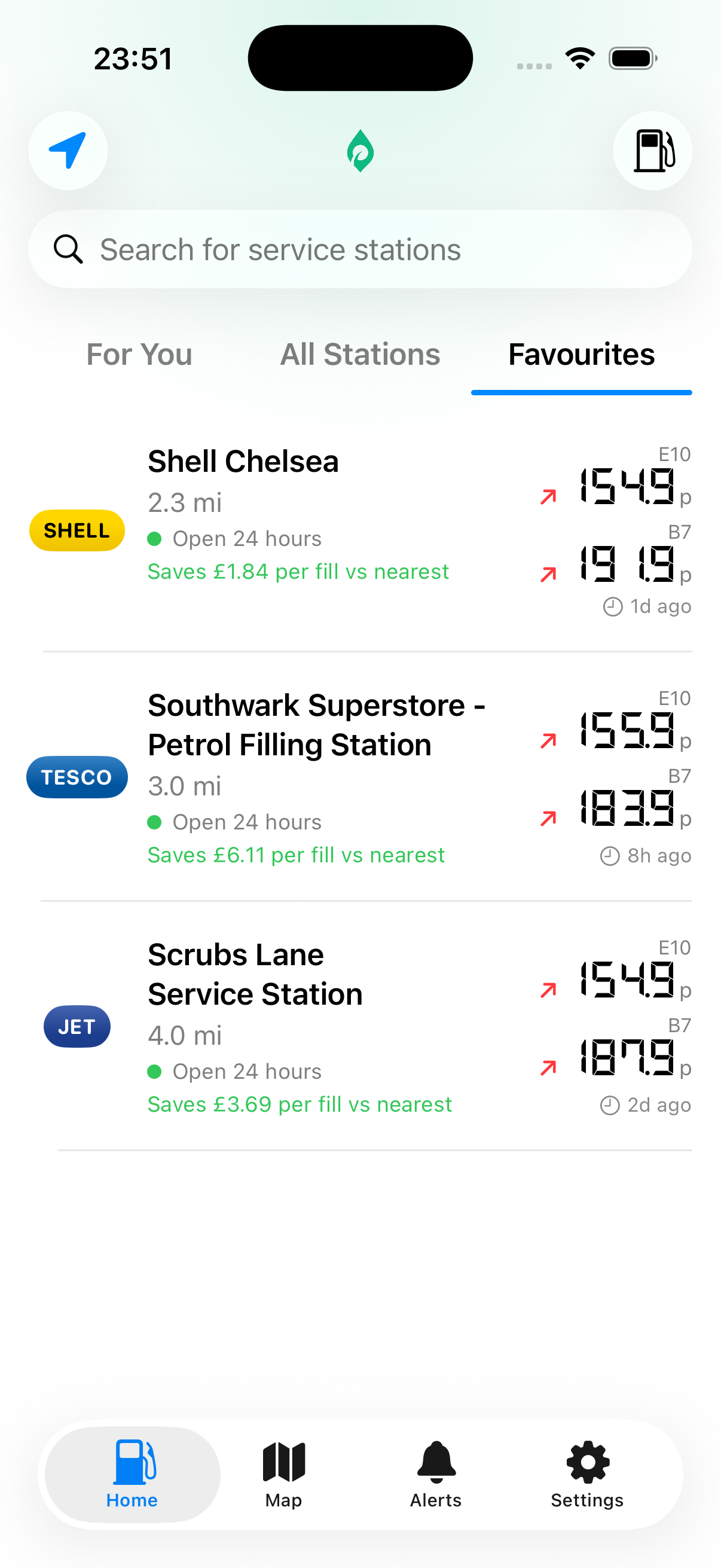 Favourite stations